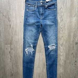 Rag & Bone High Rise Skinny Jeans, Size 26